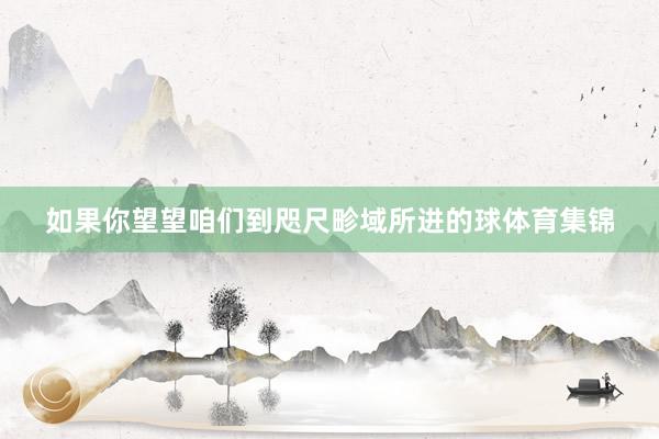 如果你望望咱们到咫尺畛域所进的球体育集锦