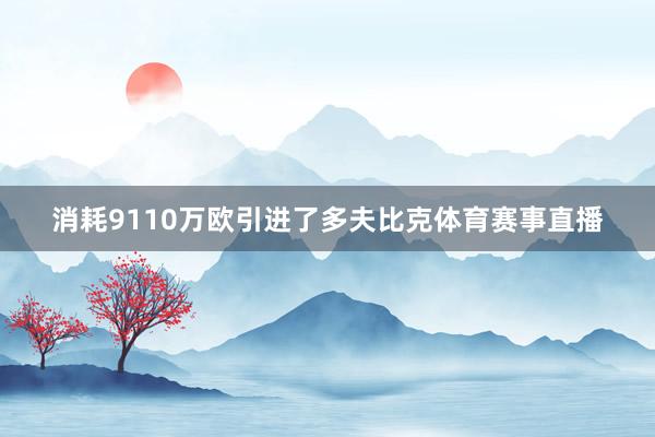 消耗9110万欧引进了多夫比克体育赛事直播