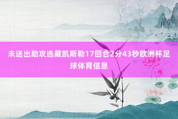 未送出助攻选藏凯斯勒17回合2分43秒欧洲杯足球体育信息